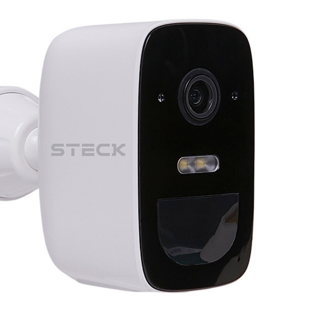 CAMERA DE SEGUNRACA EXTERNA FIXA WI-FI COM BATERIA IP65 AMBIENTE CONECTADO - STECK