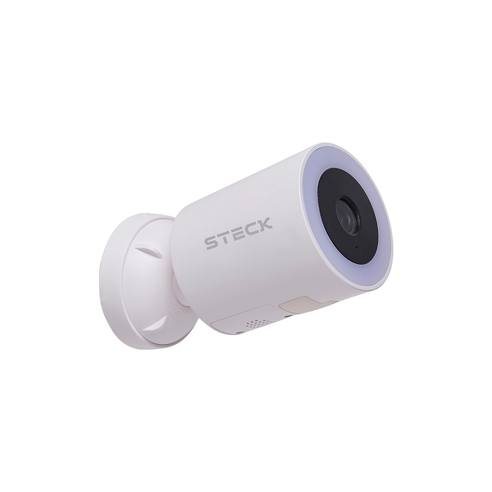 CAMERA DE SEGURANCA EXTERNA FIXA WI-FI COM VISAO NOTURNA COLORIDA IP65 RESOLUCAO 2K - STECK