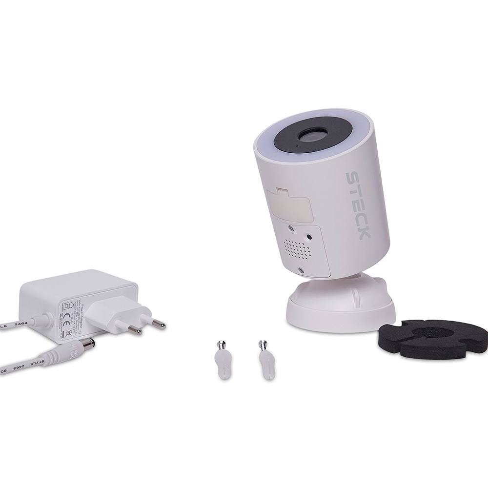 CAMERA DE SEGURANCA EXTERNA FIXA WI-FI COM VISAO NOTURNA COLORIDA IP65 RESOLUCAO 2K - STECK