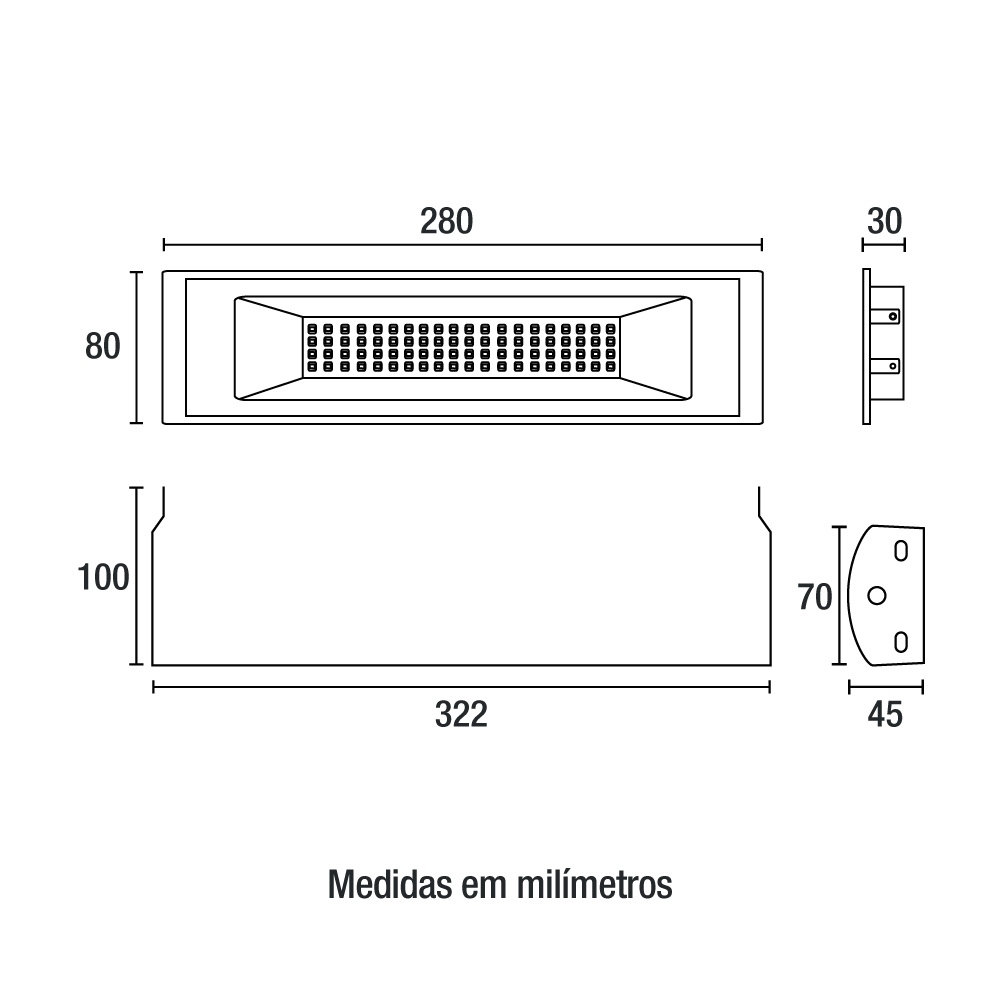 PROJETOR LED 50W BIVOLT LUZ BRANCA 6500K 5000LM IP66 RT PRETO MODULAR - BLUMENAU