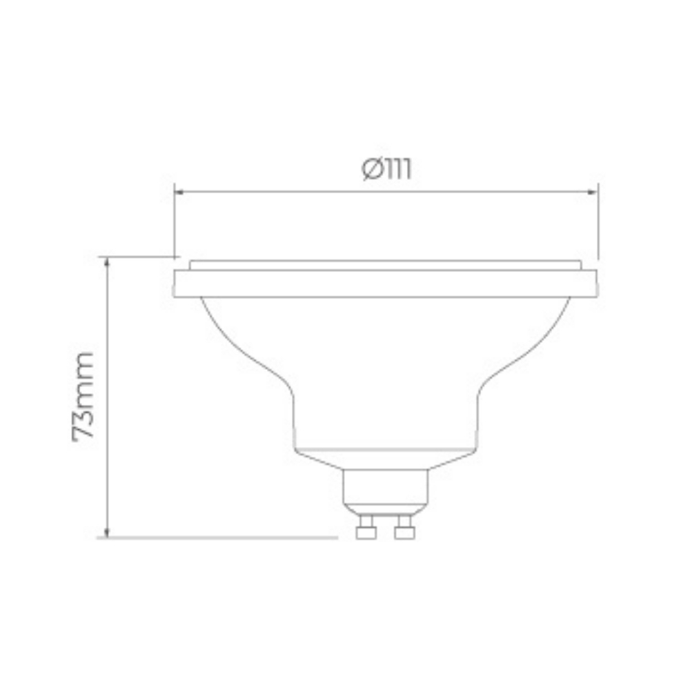 LAMPADA LED AR111 GU10 11W BIVOLT LUZ AMARELA 3000K 760LM 24G PRO - STELLA