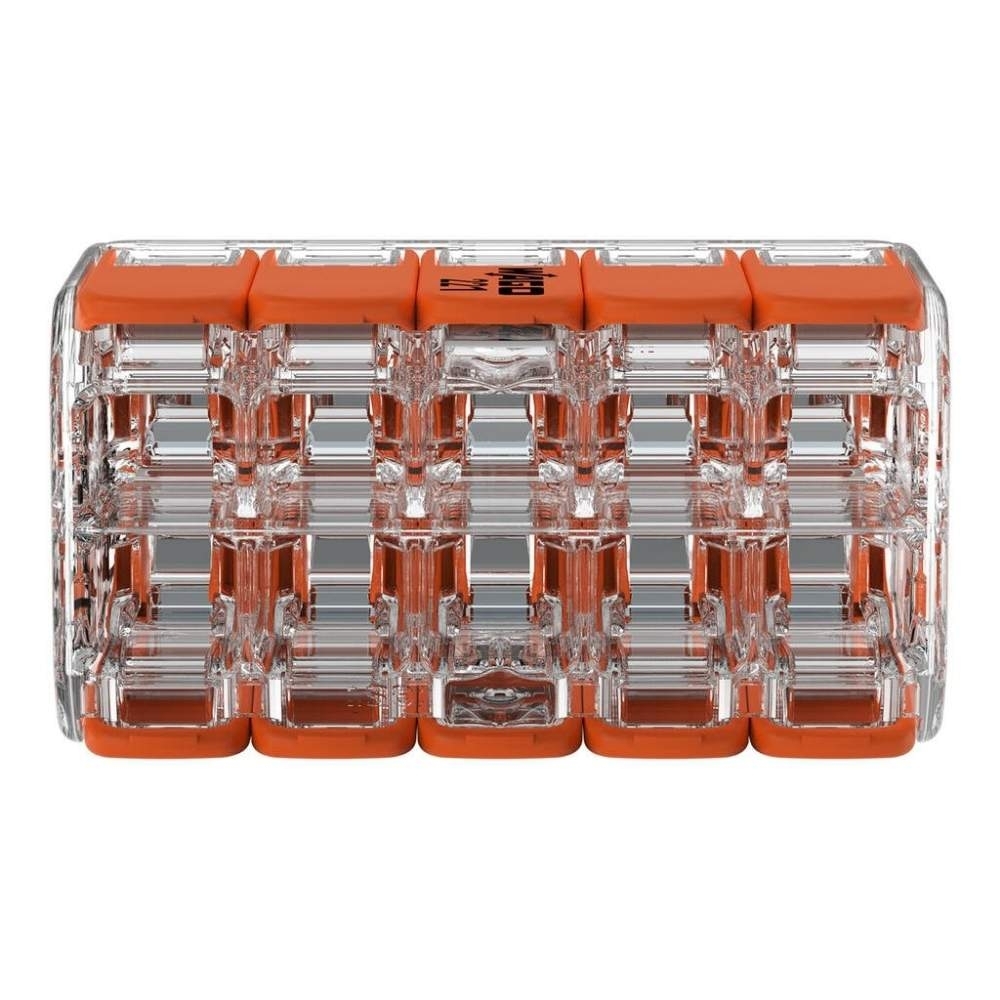 CONECTOR PARA FLEX 10 POLOS 32A 450V ATE 4MM RIGIDO COM 15 PECAS - WAGO