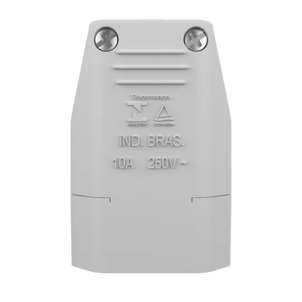 PLUG FEMEA 2 POLOS 10A 250V BRANCO - SOPRANO