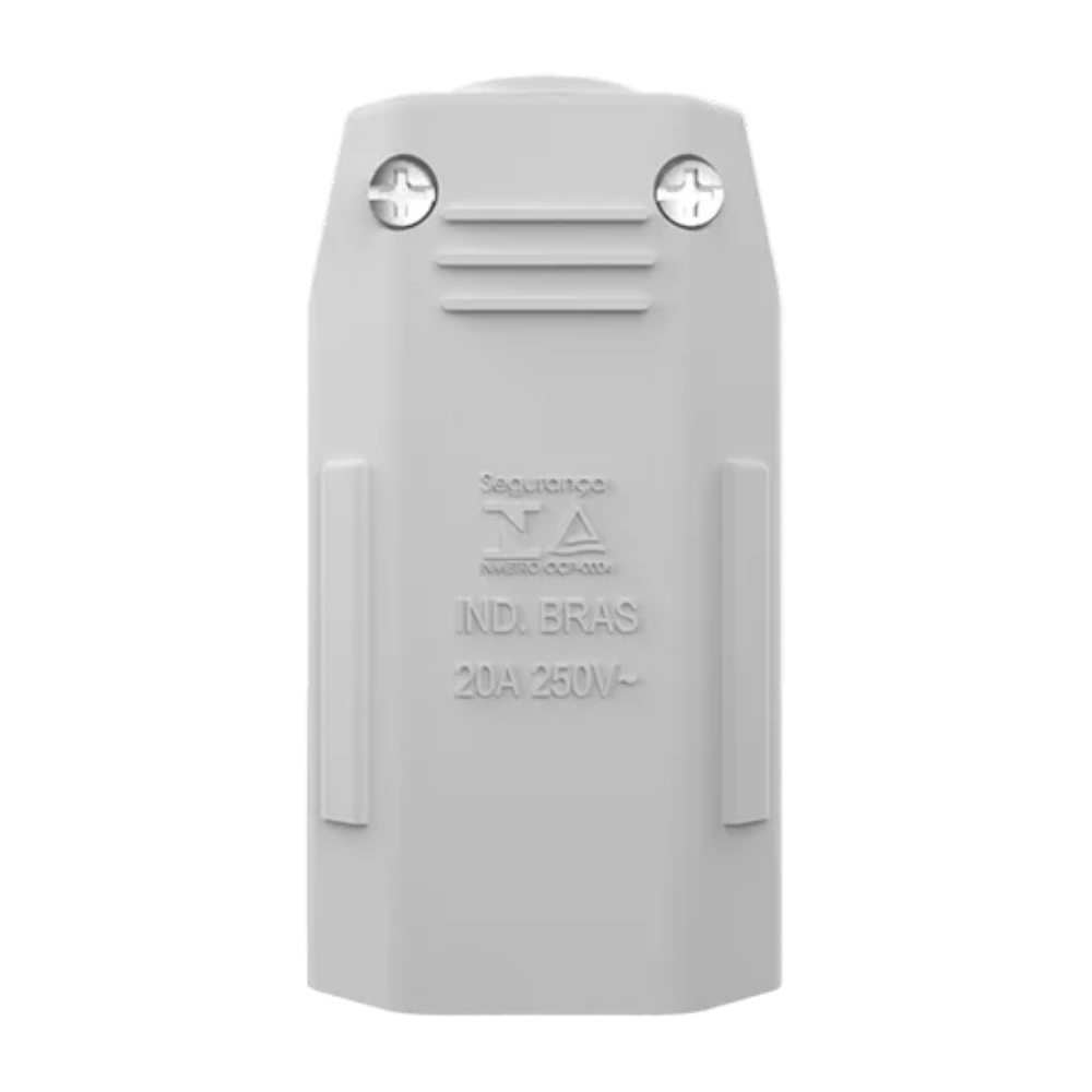 PLUG FEMEA 2 POLOS + TERRA 20A 250V BRANCO - SOPRANO