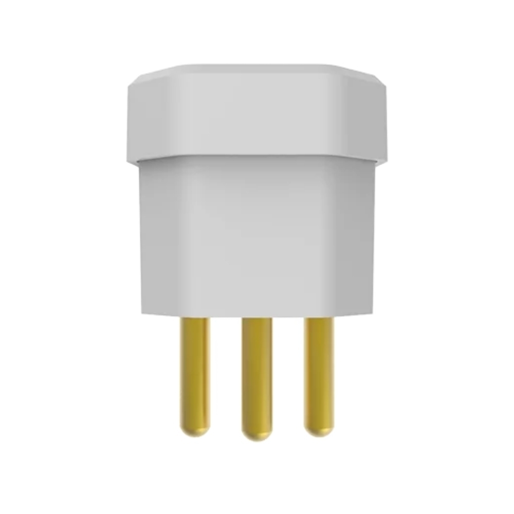 PLUG MACHO 90G 2 POLOS + TERRA 20A 250V COM PRENSA CABO BRANCO - SOPRANO