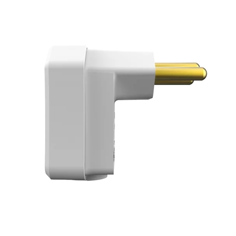 PLUG MACHO 90G 2 POLOS + TERRA 20A 250V COM PRENSA CABO BRANCO - SOPRANO