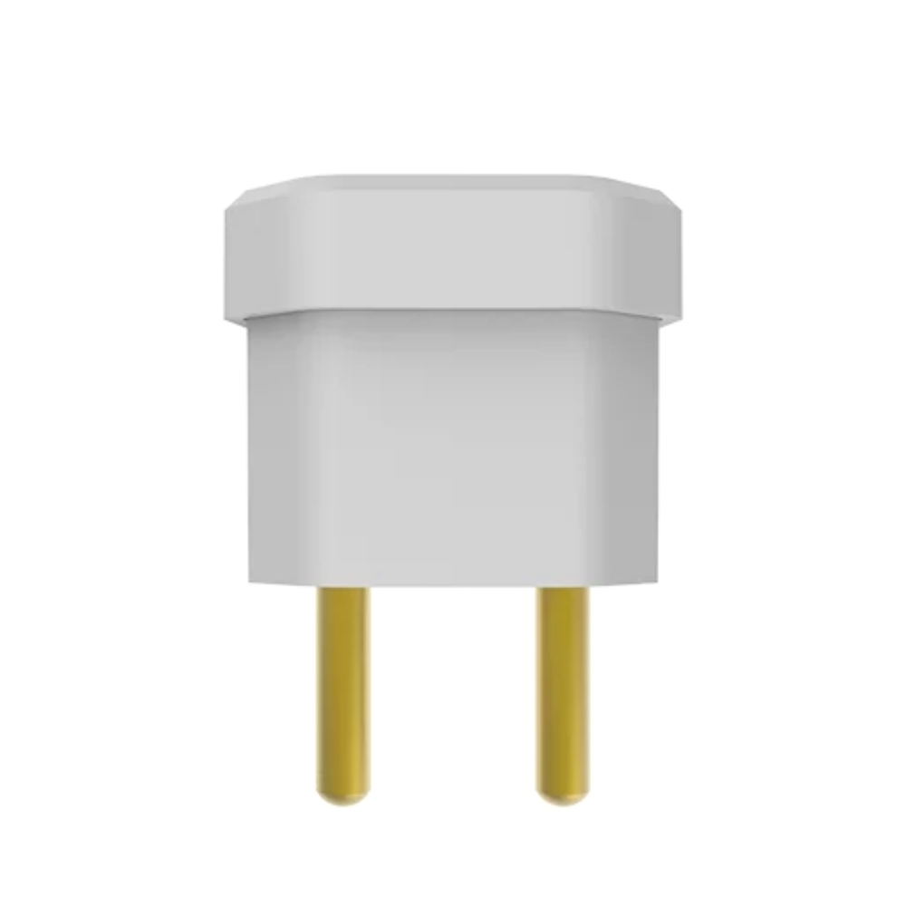 PLUG MACHO 90G 2 POLOS 10A 250V COM PRENSA CABO BRANCO - SOPRANO