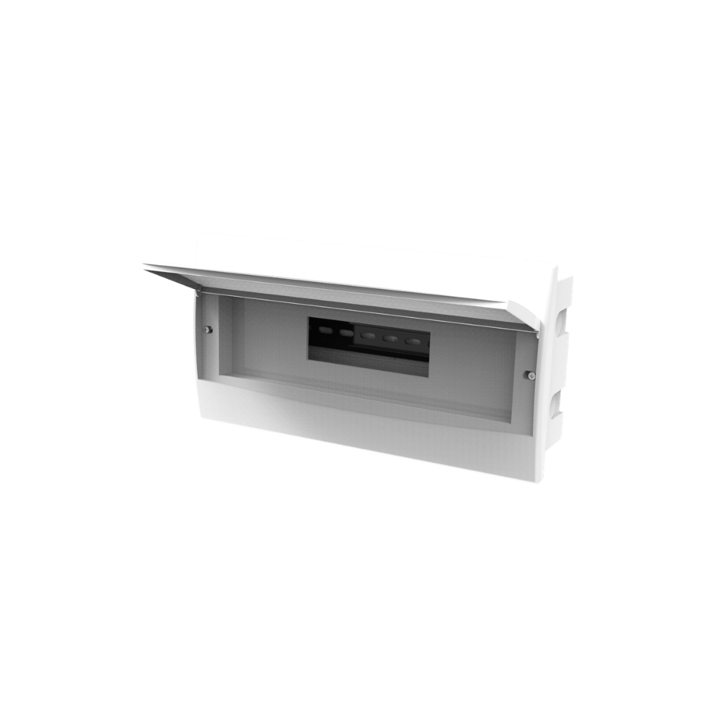QUADRO EMBUTIR PARA 18 DISJUNTORES DIN PVC PORTA BRANCO - SOPRANO