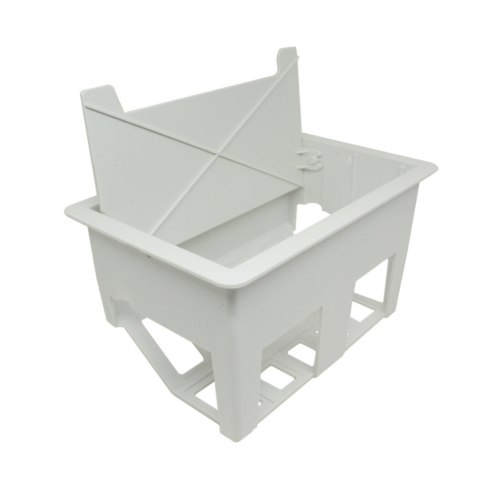 CAIXA EMBUTIR ABS PARA MESA COM 3 TOMADAS 20A+3 FUROS PARA RJ BRANCO - DUTOTEC