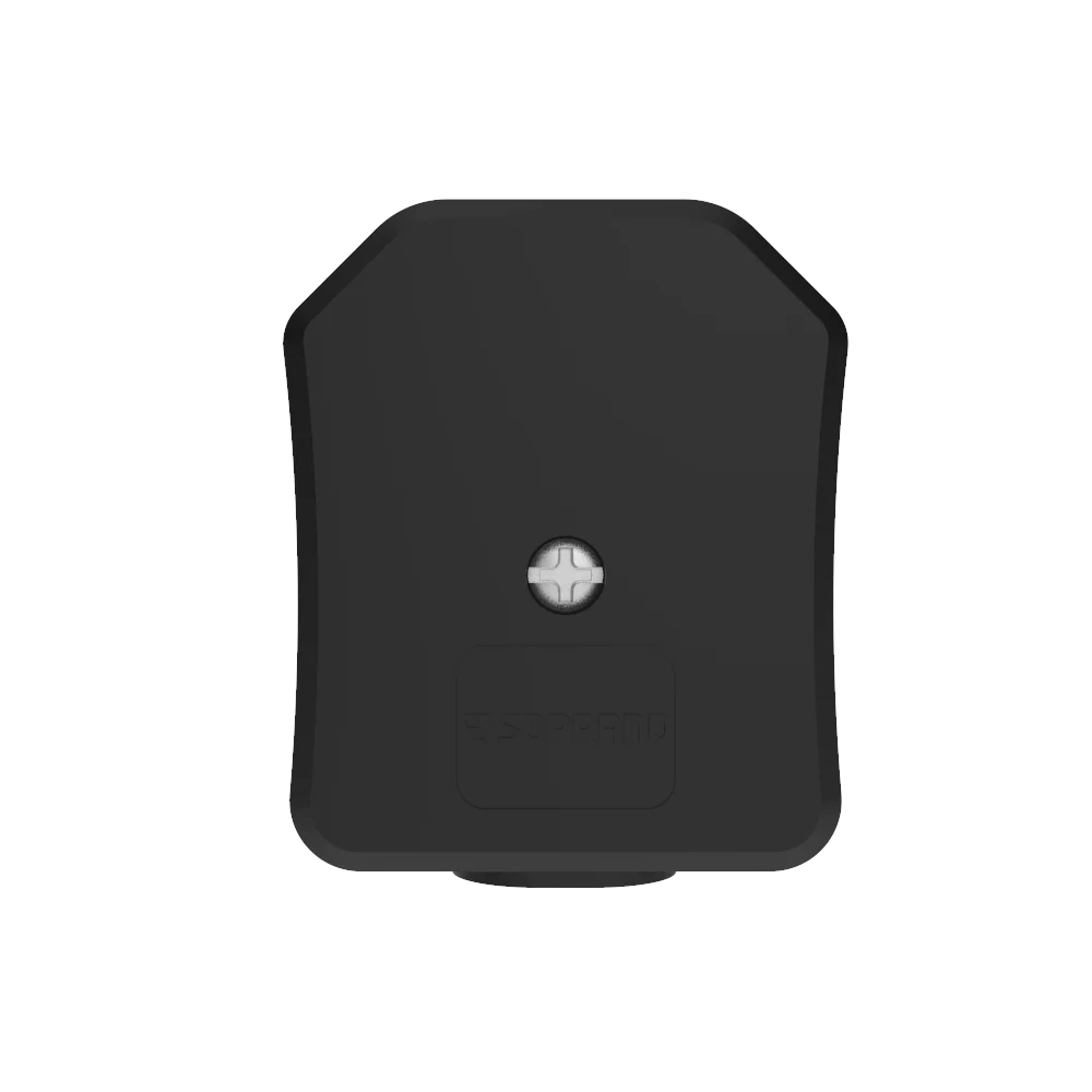 PLUG MACHO 90G 2 POLOS + TERRA 20A 250V COM PRENSA CABO PRETO - SOPRANO