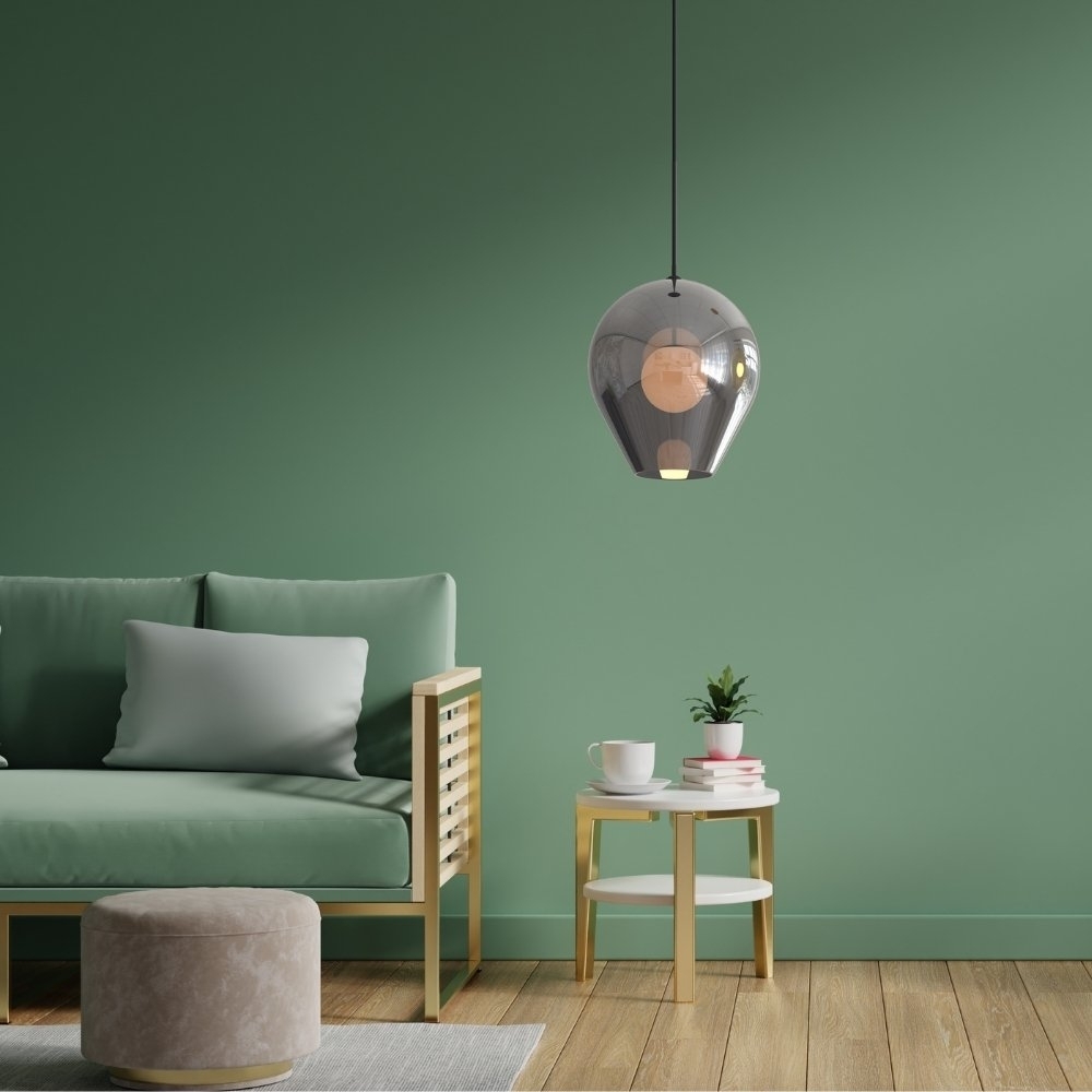 PENDENTE MABEL PARA 1 LAMPADA G9 CINZA - HEVVY