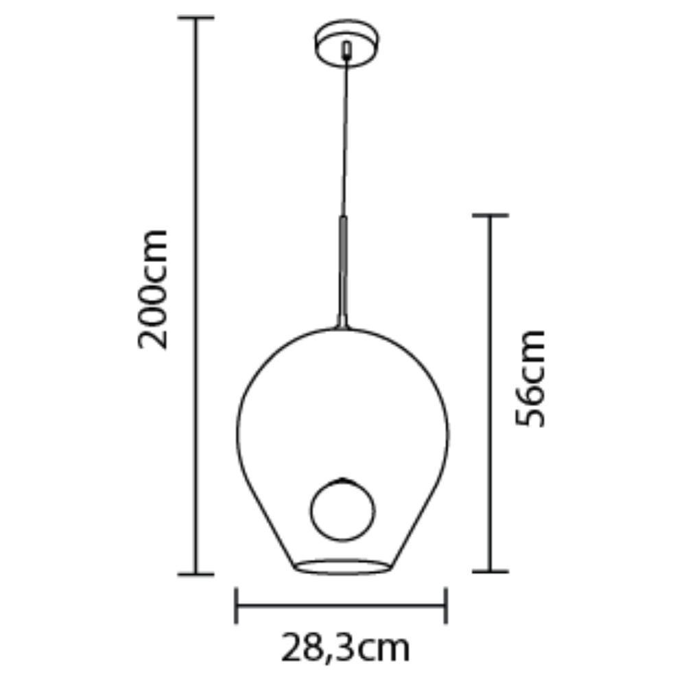 PENDENTE MABEL PARA 1 LAMPADA G9 CINZA - HEVVY