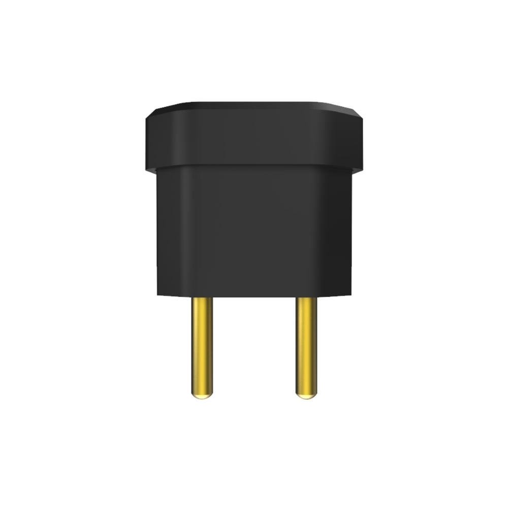 PLUG MACHO 90G 2P 10A 250V COM PRENSA CABO PRETO - SOPRANO