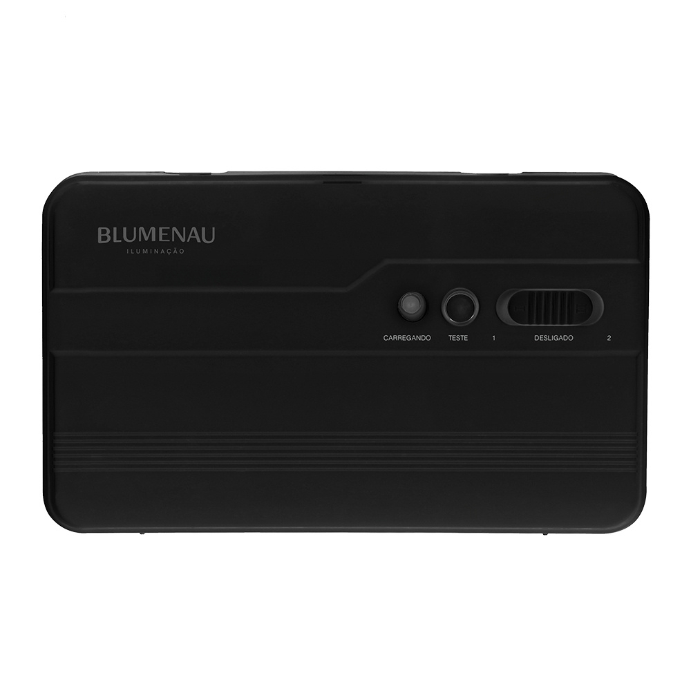 LUMINARIA LED EMERGENCIA BLA 10W BIVOLT LUZ BRANCA 6500K 2200LM PRETO - BLUMENAU