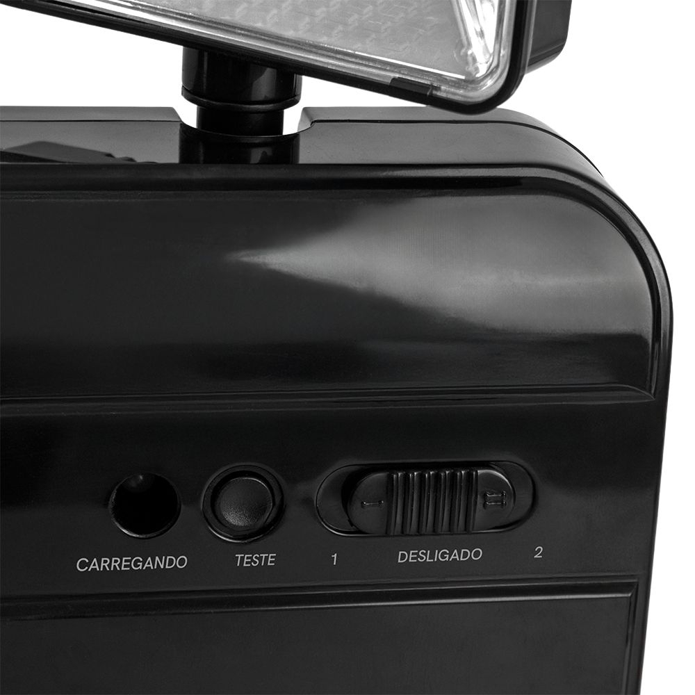 LUMINARIA LED EMERGENCIA BLA 5W BIVOLT LUZ BRANCA 6500K 1200LM PRETO - BLUMENAU