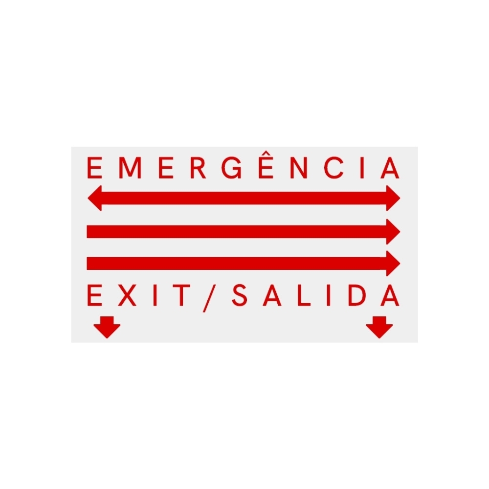 PLACA DE SAIDA LED 1 FACE VERMELHO 2W BIVOLT - BLUMENAU