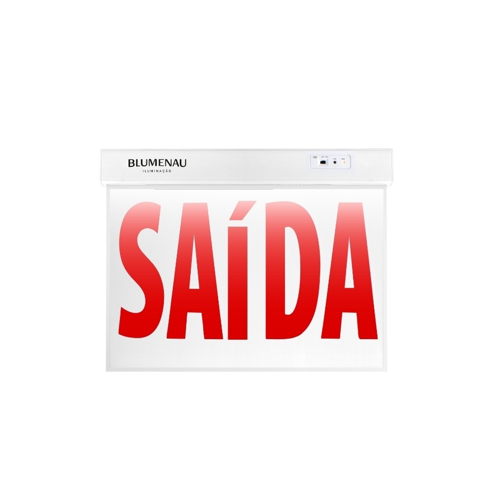 PLACA DE SAIDA LED 1 FACE VERMELHO 2W BIVOLT - BLUMENAU