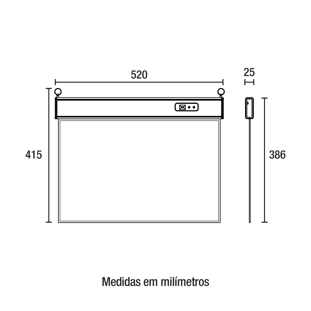 PLACA DE SAIDA LED 1 FACE VERMELHO 2W BIVOLT - BLUMENAU