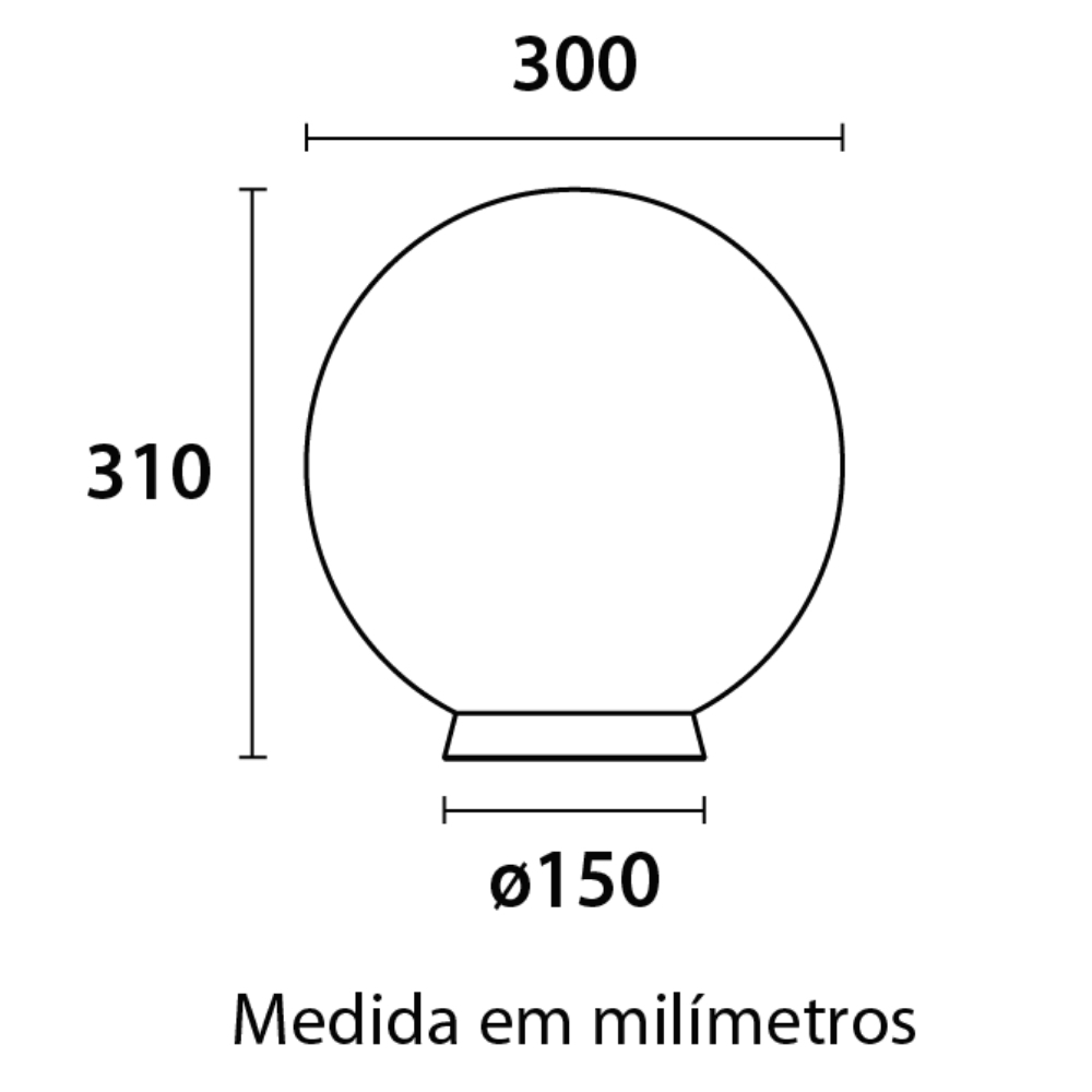 GLOBO BOLA 15X30CM LISA PVC LEITOSA - BLUMENAU