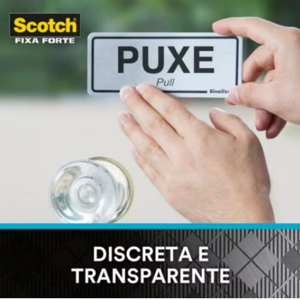 Fita Dupla Face Scotch Fixa Forte Transparente 19mm x 2m - 3M