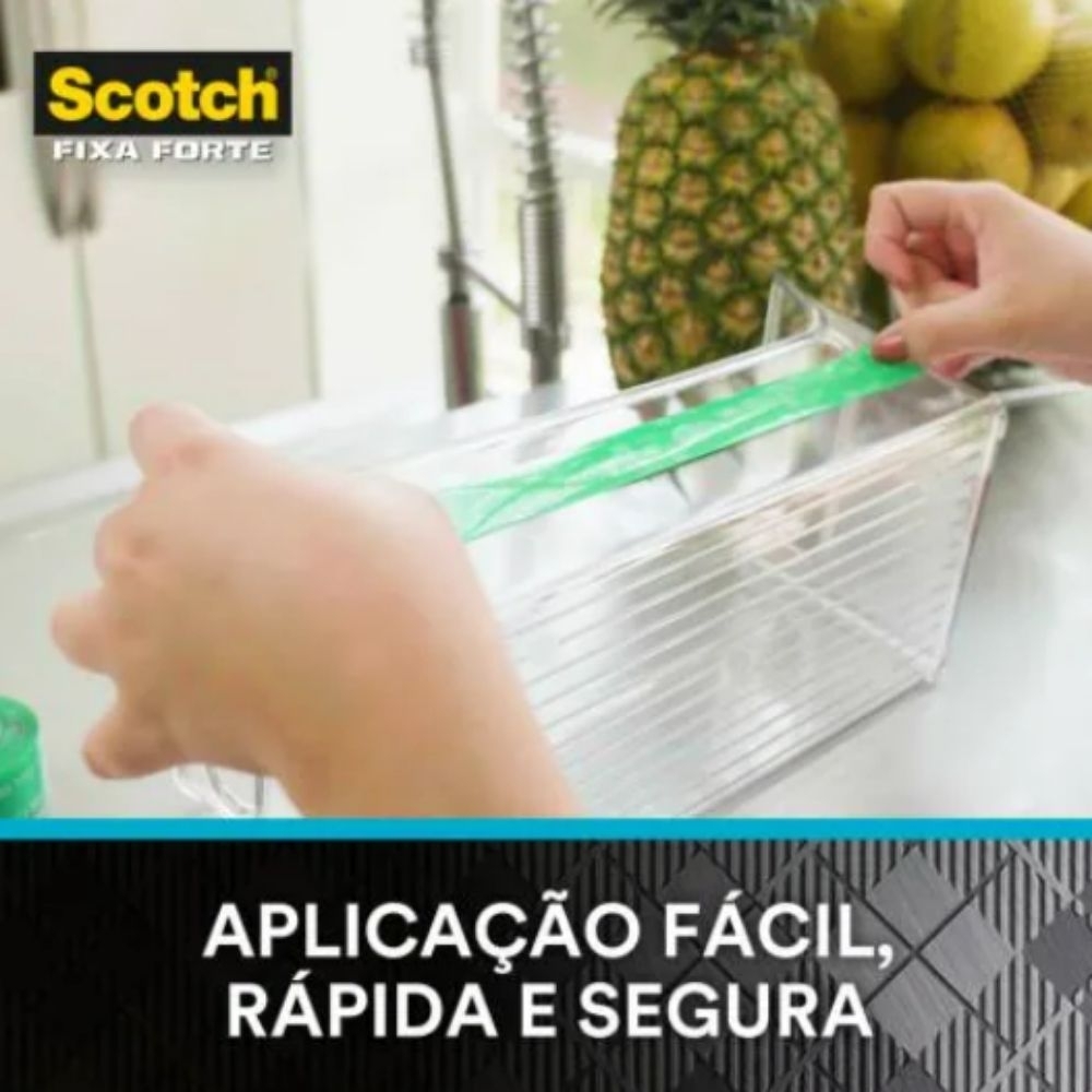 Fita Dupla Face Scotch Fixa Forte Transparente 19mm x 2m - 3M