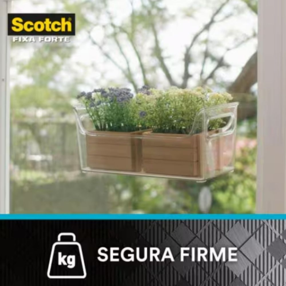 Fita Dupla Face Scotch Fixa Forte Transparente 19mm x 2m - 3M