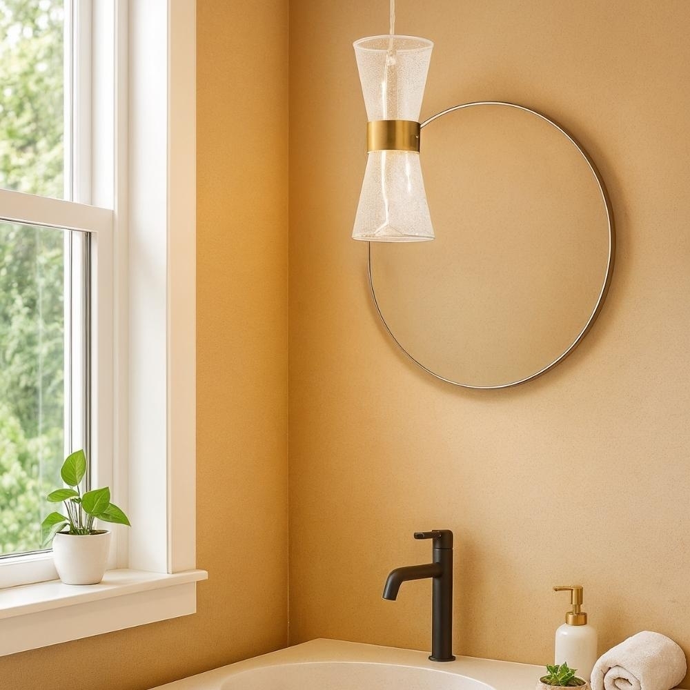 PENDENTE LED ROLL 10X20 5W BIVOLT LUZ AMARELA 3000K 400LM DOURADO - SKYLIGHT