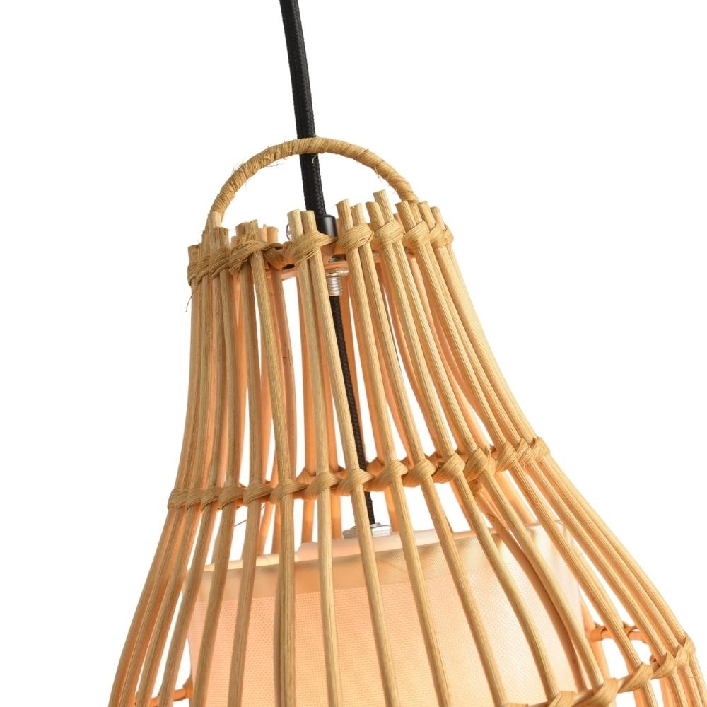 PENDENTE OTAKI PARA 1 LAMPADA E27 DIAMETRO 18X25CM ALTURA 25W BIVOLT RATTAN - SKYLIGHT