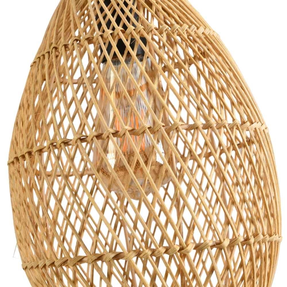 PENDENTE OTAKI PARA 1 LAMPADA E27 DIAMETRO 20X30CM ALTURA 25W BIVOLT RATTAN - SKYLIGHT