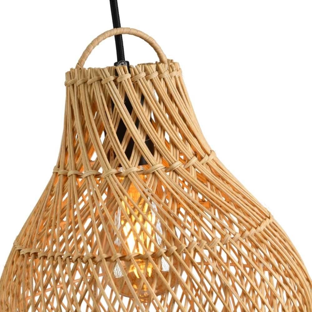 PENDENTE OTAKI PARA 1 LAMPADA E27 DIAMETRO 25X30CM ALTURA 25W BIVOLT RATTAN - SKYLIGHT