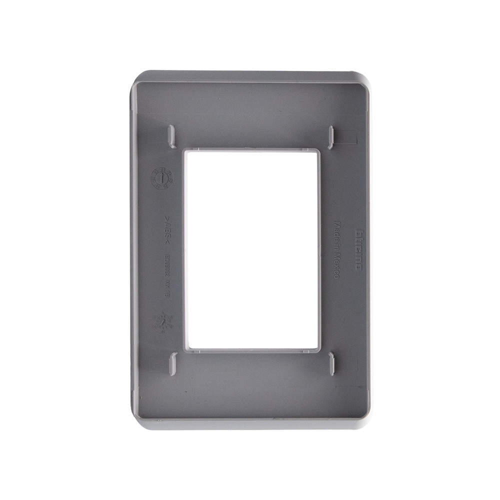 PLACA 4X2 PARA 3 POSTOS CINZA SEM SUPORTE MATIXGO - BTICINO