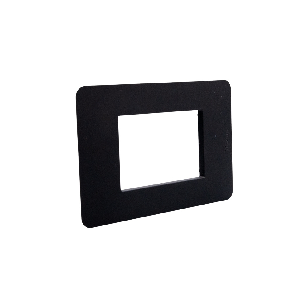 PLACA 4X2 PARA 3 POSTOS PRETO SEM SUPORTE MATIXGO - BTICINO