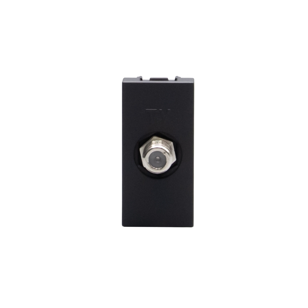 MODULO TOMADA ANTENA TV TIPO F PRETO 1M MATIXGO - BTICINO