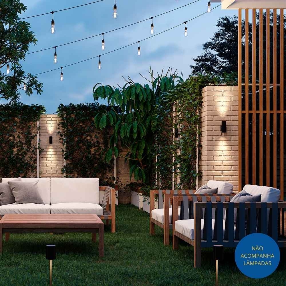 VARAL FESTAO COM 8 SOQUETES E27 PRETO IP65 5 METROS - BLUMENAU