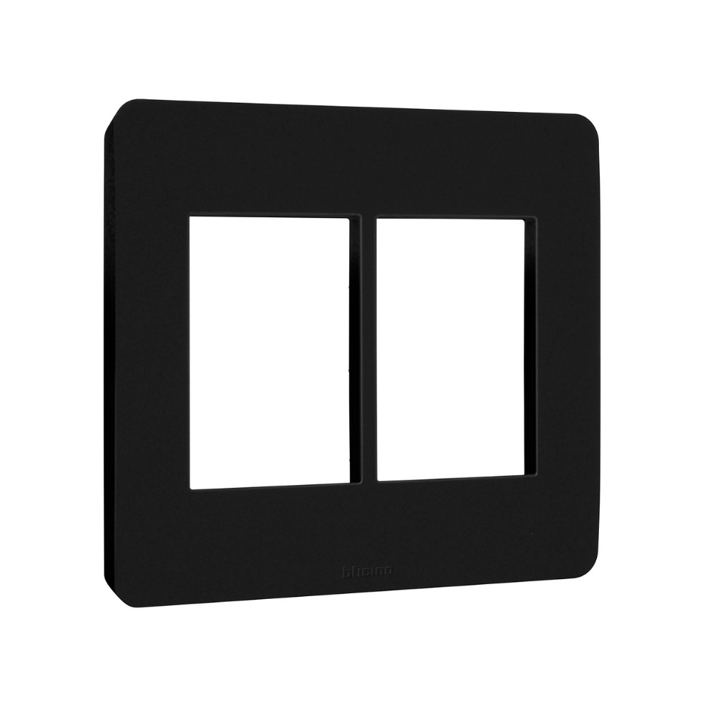 PLACA 4X4  PARA 3+3 POSTOS PRETO SEM SUPORTE MATIXGO - BTICINO