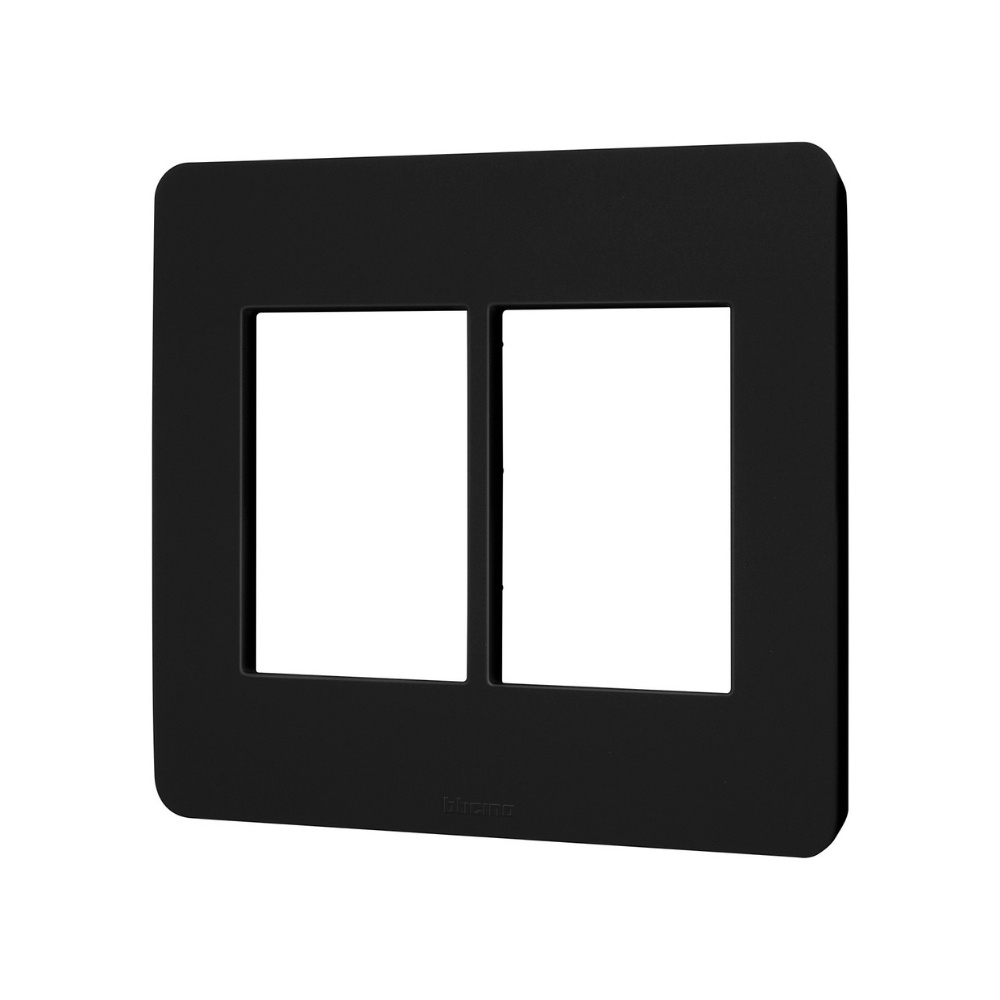 PLACA 4X4  PARA 3+3 POSTOS PRETO SEM SUPORTE MATIXGO - BTICINO