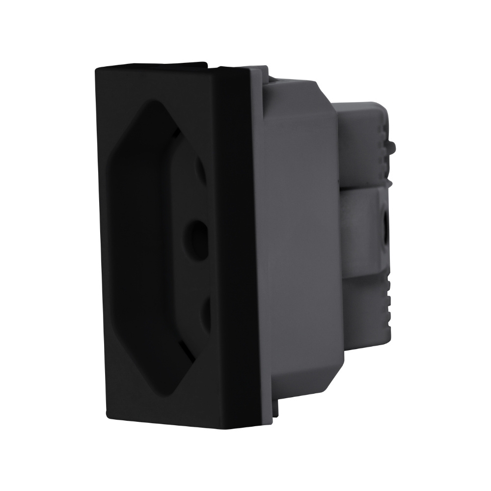 MODULO TOMADA 2P+T 20A 250V PRETO 1M 250V MATIXGO - BTICINO