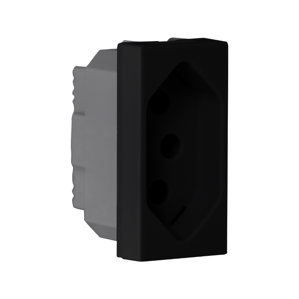 MODULO TOMADA 2P+T 10A 250V PRETO 1M 250V MATIXGO - BTICINO