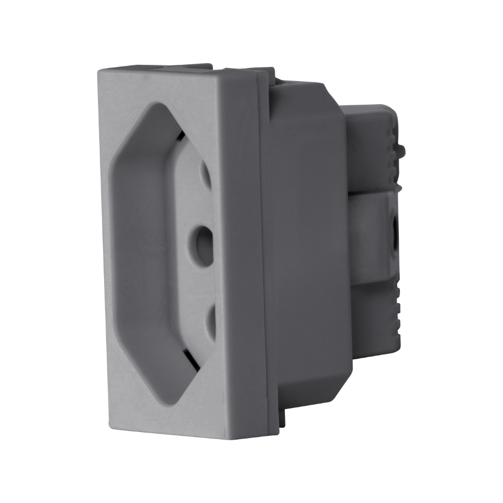 MODULO TOMADA 2P+T 10A 250V CINZA 1M 250V MATIXGO - BTICINO