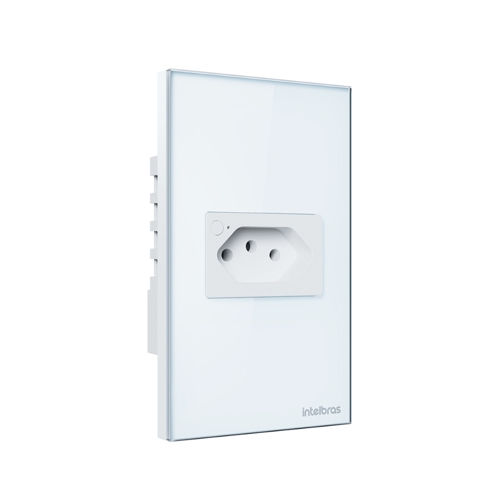 CONJUNTO 4X2 1 TOMADA 2P+T 10A BRANCO WIFI SMART - INTELBRAS