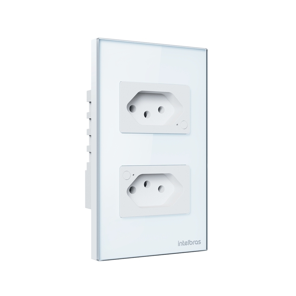 CONJUNTO 4X2 2 TOMADAS 2P+T 10A BRANCO WIFI SMART - INTELBRAS
