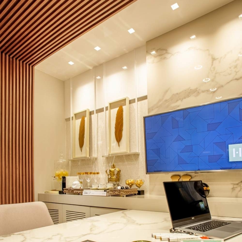 SPOT EMBUTIR PARA 1 LAMPADA AR111 BRANCO QUADRADO MICRO BORDA