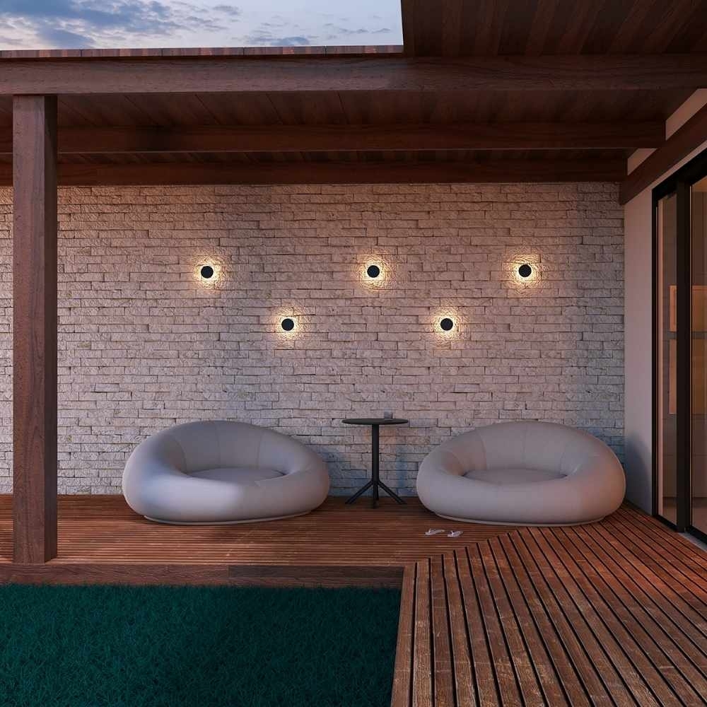 ARANDELA ECLIPSE 12W LUZ AMARELA 3000K PRETO 1200LM - PIX