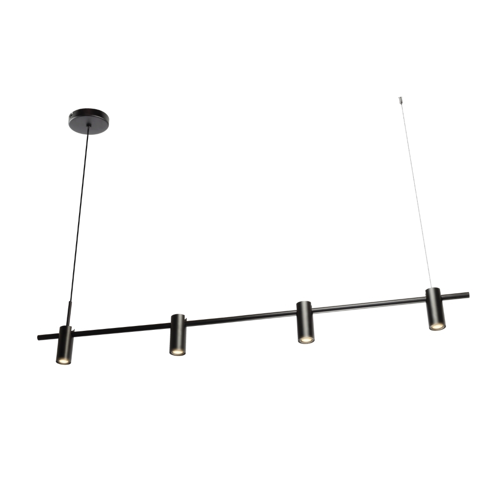 PENDENTE FLASH PARA 4 LAMPADA MR11 GU10 PRETO - SPOT LINE