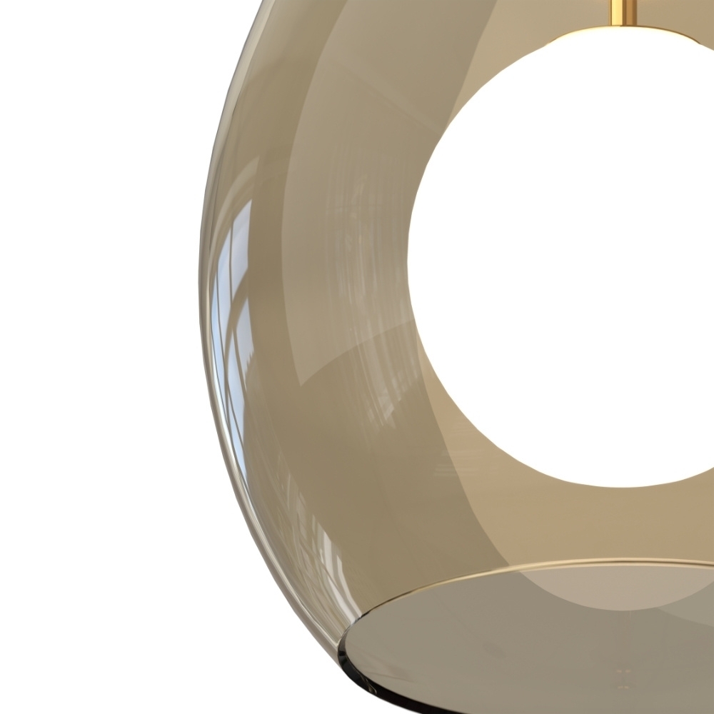 PENDENTE MABEL PARA 1 LAMPADA G9 AMBAR - HEVVY