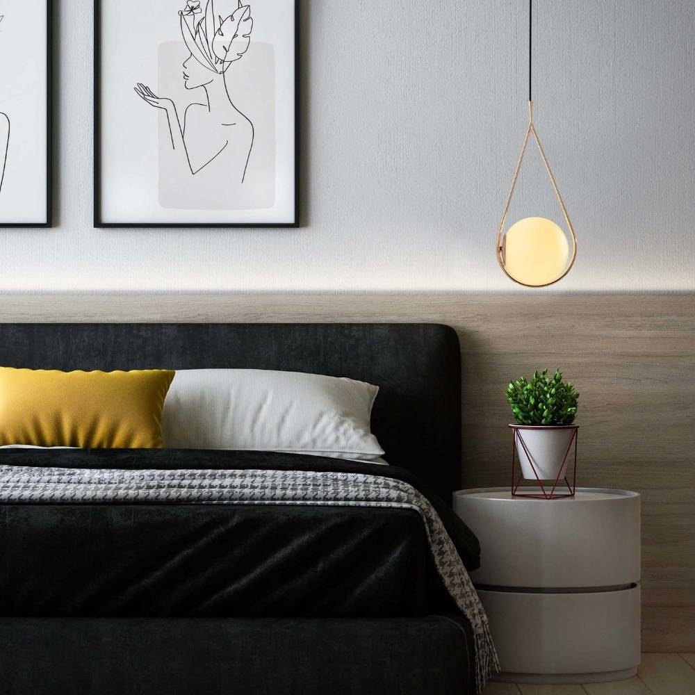 PENDENTE LA VILE PARA 1 LAMPADA G9 DOURADO - HEVVY