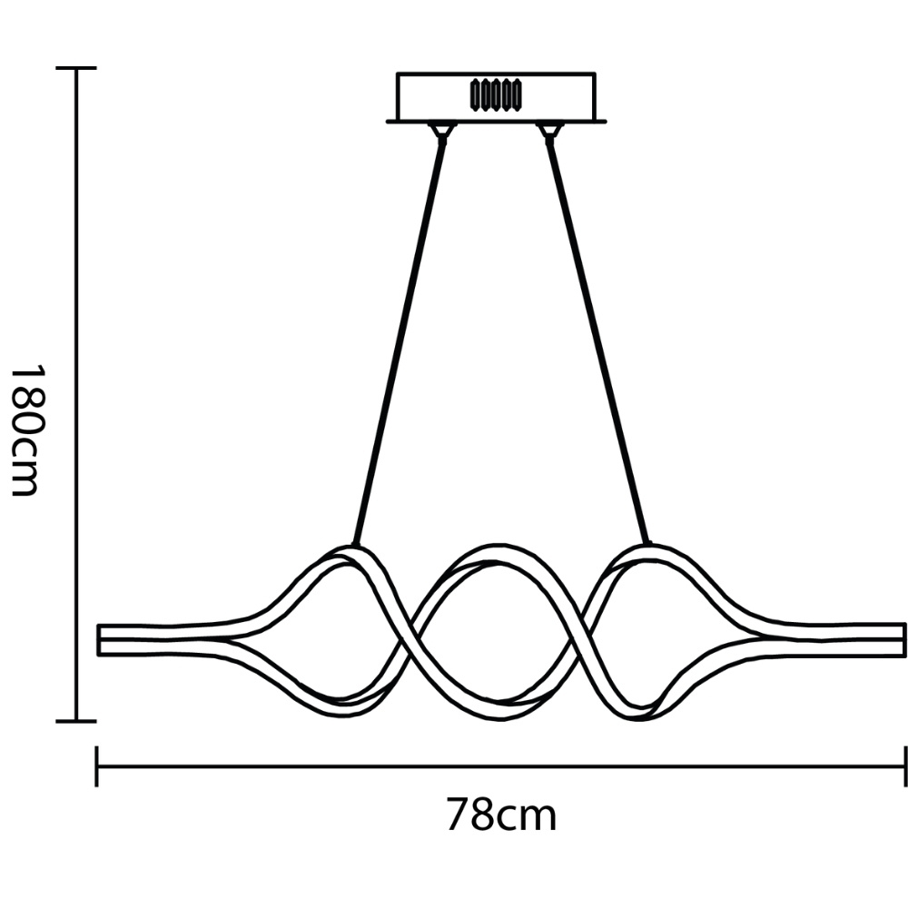 PENDENTE LED HORIZON GOLD 48W LUZ AMARELA 3000K DOURADO - HEVVY