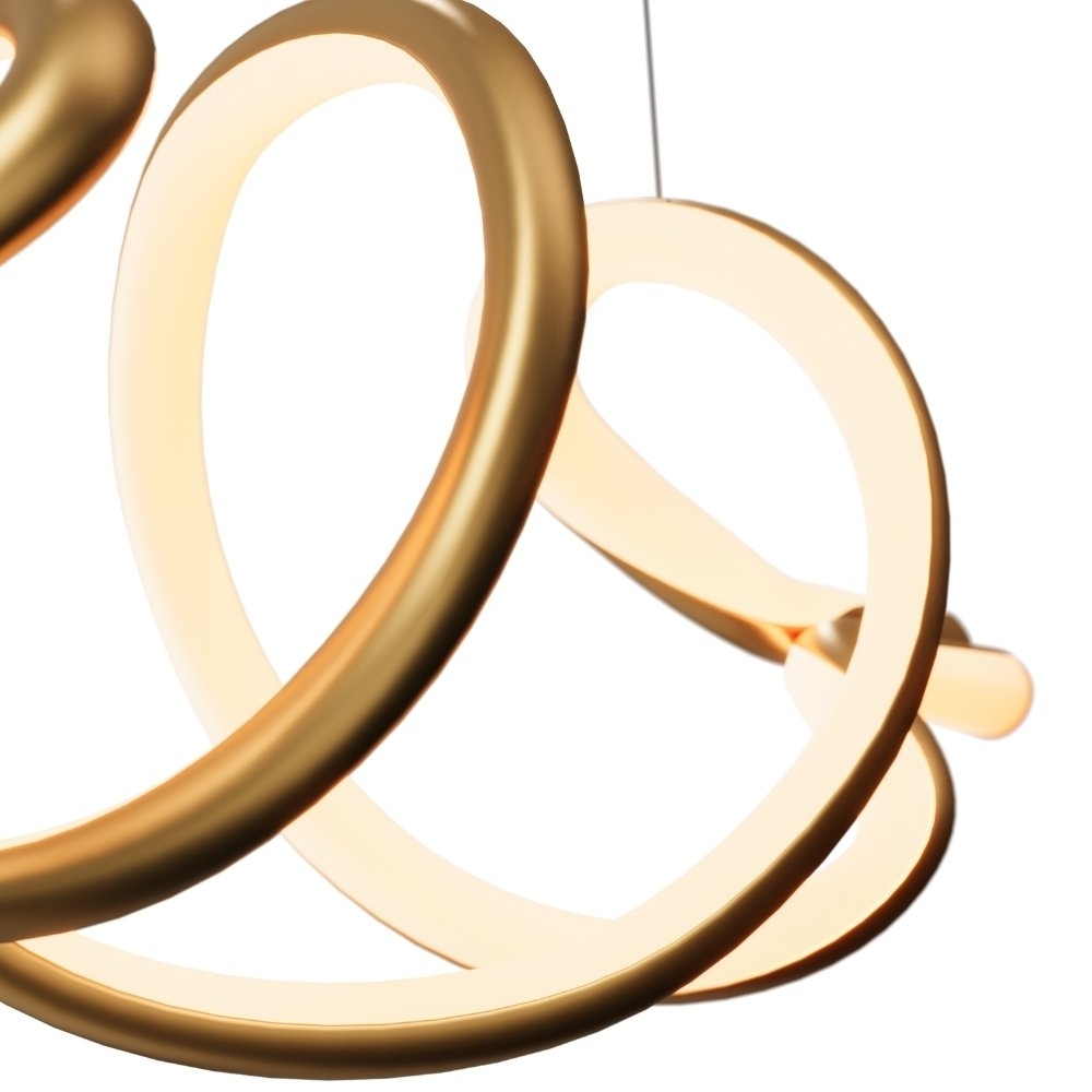 PENDENTE LED HORIZON GOLD 48W LUZ AMARELA 3000K DOURADO - HEVVY