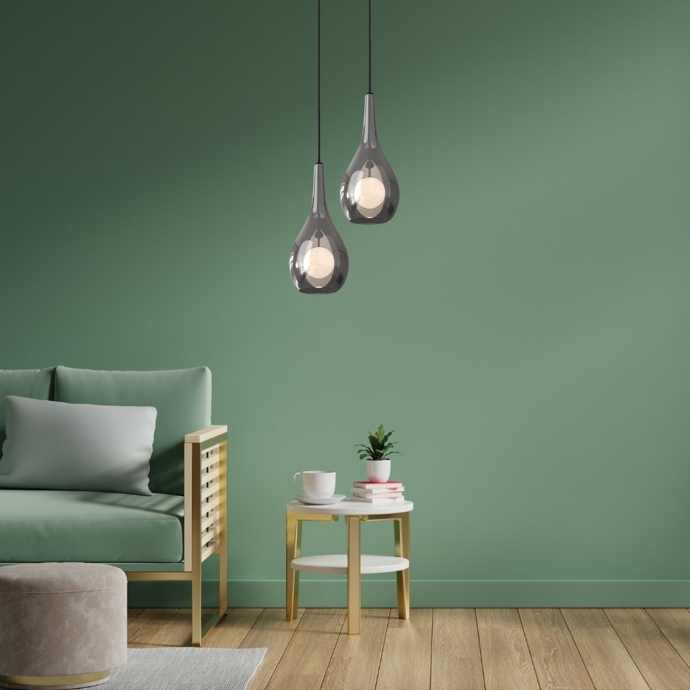 PENDENTE MABEL PARA 1 LAMPADA G9 SMOKY - HEVVY