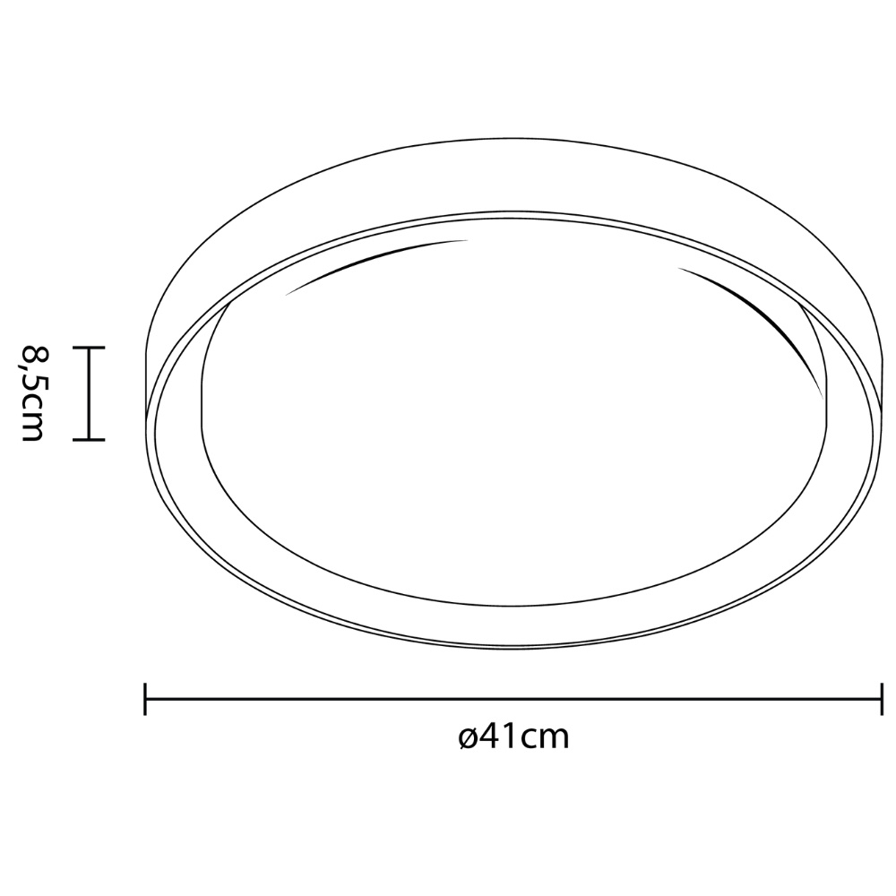 PLAFON LED SIENA 30W 3000K 4000K 6000K 2300LM D41CM BRANCO E GOLD - HEVVY